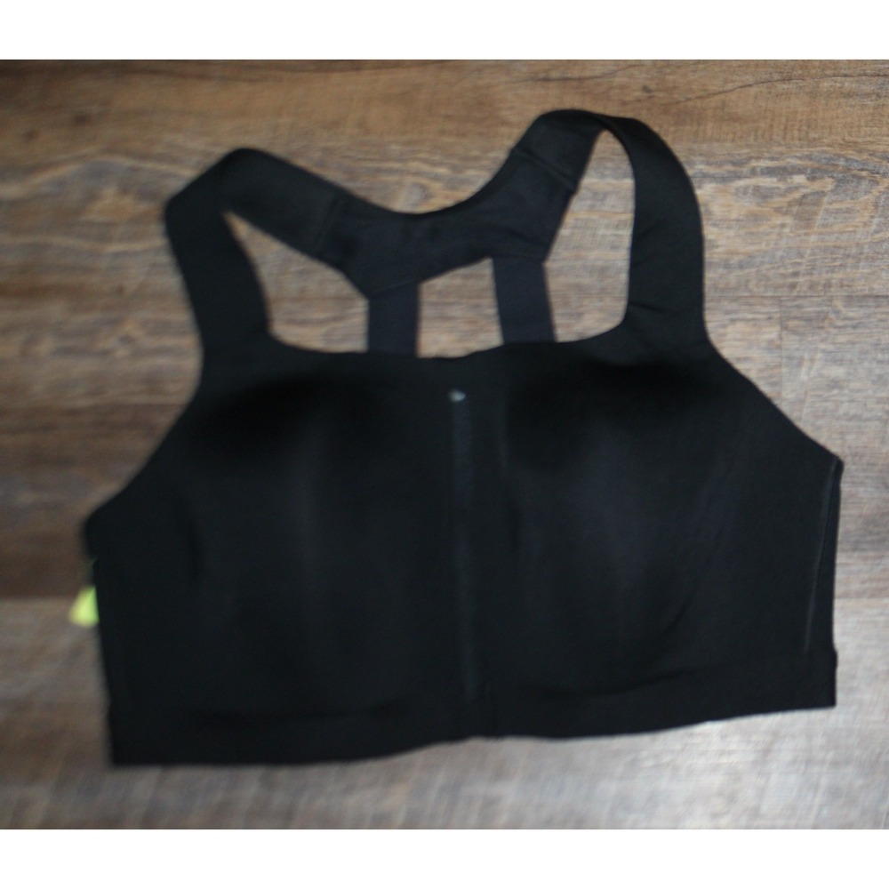 All in Motion Zip-Front Bra Size 44C High Support Black Wire Free Padded NWT - Picture 3 of 3